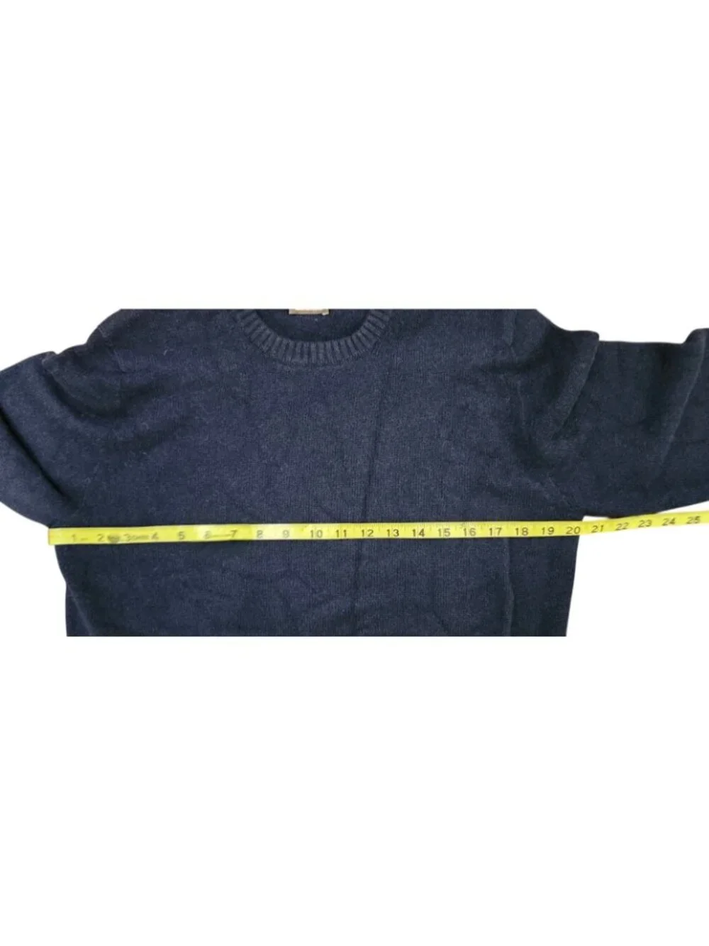 Paul Stuart 100% Cashmere Sweater Mens Small Navy Blue Crew Neck Luxury Soft